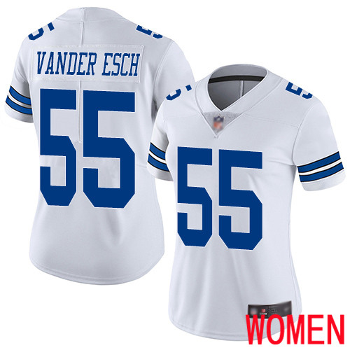 Women Dallas Cowboys Limited White Leighton Vander Esch Road #55 Vapor Untouchable NFL Jersey